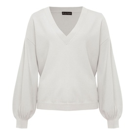 Kylie V-Neck Balloon Sleeve Sweater