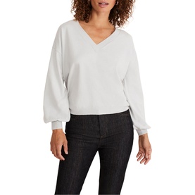 Kylie V-Neck Balloon Sleeve Sweater