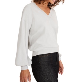 Kylie V-Neck Balloon Sleeve Sweater