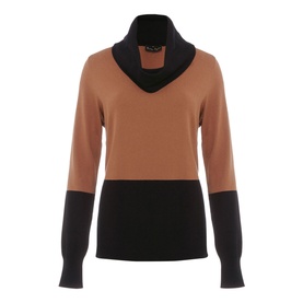 Zasha Colourblock Cowl Neck Sweater