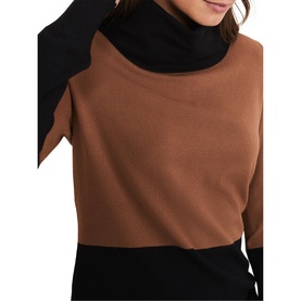 Zasha Colourblock Cowl Neck Sweater