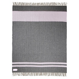 Pink and Grey Cashmere and Merino Throw