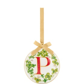 Enamel Letter P Decoration