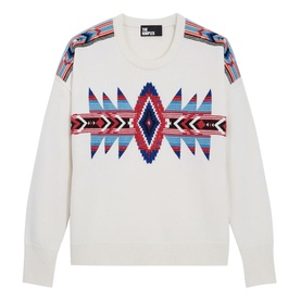Geometric Embroidered Sweater