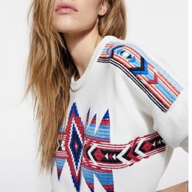 Geometric Embroidered Sweater