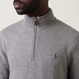Polo Logo Half-Zip Sweater