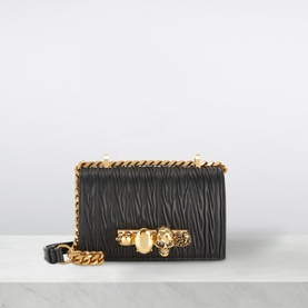 Mini Jewel Ring Pleated Shoulder Bag