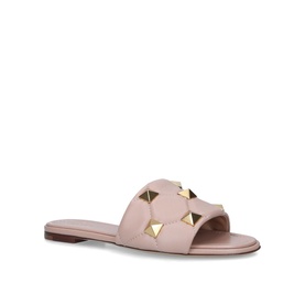 Oversized Rockstud Quilted Slides