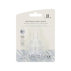 Set of Two Natural Flow Nipple Teats