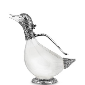 Silver Plated Duck Wine Decanter