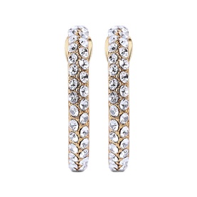 Golden Honey Crystal Hoops