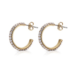 Golden Honey Crystal Hoops