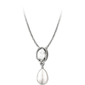 Faux Pearl Drop Pendant Necklace
