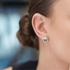 Stone Square Earrings