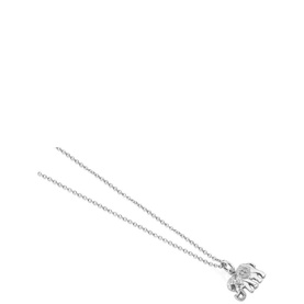 Silver Plated Elephant Pendant Necklace