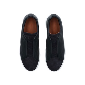 Triple Stitch Soft Leather Low Top Trainers