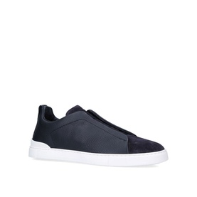 Triple Stitch Soft Leather Low Top Trainers