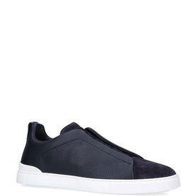 Triple Stitch Soft Leather Low Top Trainers