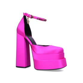 Medusa Satin Platform Block Heels