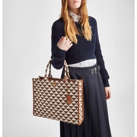 Symbole Large Jacquard Fabric Tote Bag