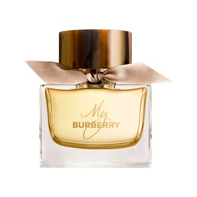 Burberry My Burberry Eau de Parfum 90ml, amber glass bottle with gold cap and nude satin bow