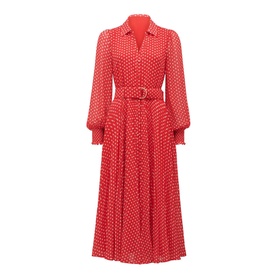 Aurora Pleated Shirt Dress