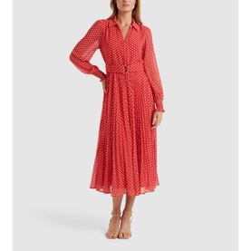 Aurora Pleated Shirt Dress