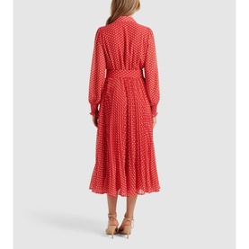 Aurora Pleated Shirt Dress