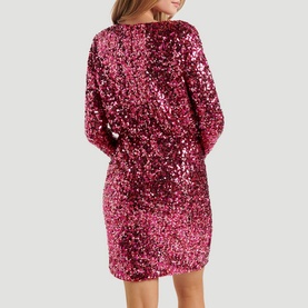 Juniper Sequin Wrap Mini Dress