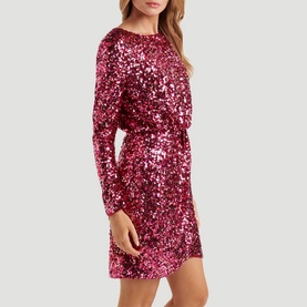 Juniper Sequin Wrap Mini Dress