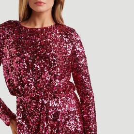 Juniper Sequin Wrap Mini Dress