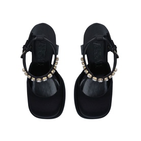 Medusa Satin Platform Block Heels