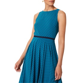 Della Spot Print Fit & Flare Dress