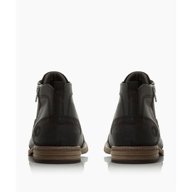 Captains Double Toe Cap Detail Leather Boots