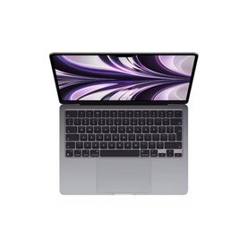 Apple MacBook Air M2 10-Core GPU 512GB 2022 in Space Grey, open and viewed from above showing full keyboard and display