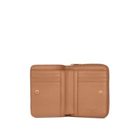Joan Compact Zip-Around Logo Wallet