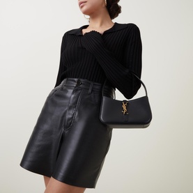 Le 5 &Agrave; 7 Mini Leather Hobo Bag