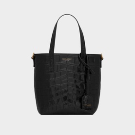 Shopping Croc-Embossed Mini Toy Leather Tote