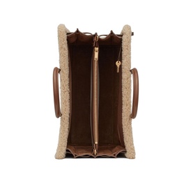 Sac De Jour Supple Suede Shearling Medium Tote