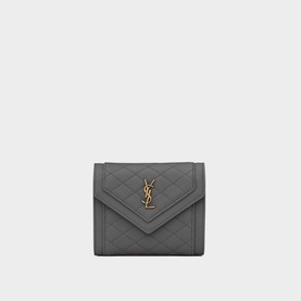 Gaby Compact Tri-Fold Quilted Leather Wallet