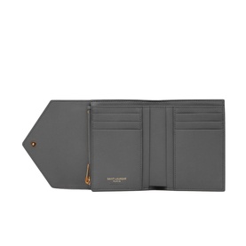 Gaby Compact Tri-Fold Quilted Leather Wallet