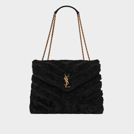Lou Lou Medium Quilted Shearling Shoulder Bag