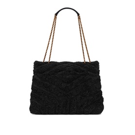 Lou Lou Medium Quilted Shearling Shoulder Bag