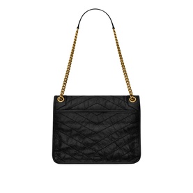 Niki Medium Crinkled Vintage Leather Chain Bag