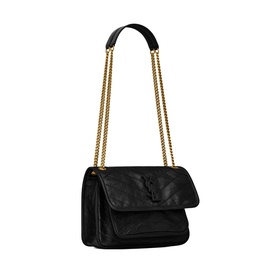 Niki Baby Crinkled Vintage Leather Chain Bag