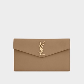 Uptown Embossed Leather Pouch