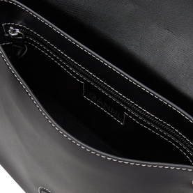Banner Recycled Leather Saddle Crossbody Bag