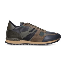 Leather Camouflage Trainers
