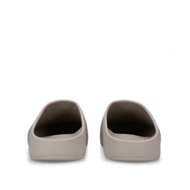 Balenciaga Clog Pool Slides in white rubber, closed-toe moulded slip-on design, rear view showing heel and sole
