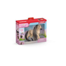 Schleich Beauty Horse Andalusian Mare Toy in multi-coloured packaging, 14-piece Horse Club figurine set shown in illustrated box